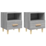vidaXL Noptiere, 2 buc., gri sonoma, 40x35x47 cm vidaXL Noptiere, 2 buc., gri sonoma, 40x35x47 cm