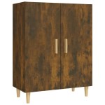 vidaXL Servantă, stejar fumuriu, 70x34x90 cm, lemn prelucrat
