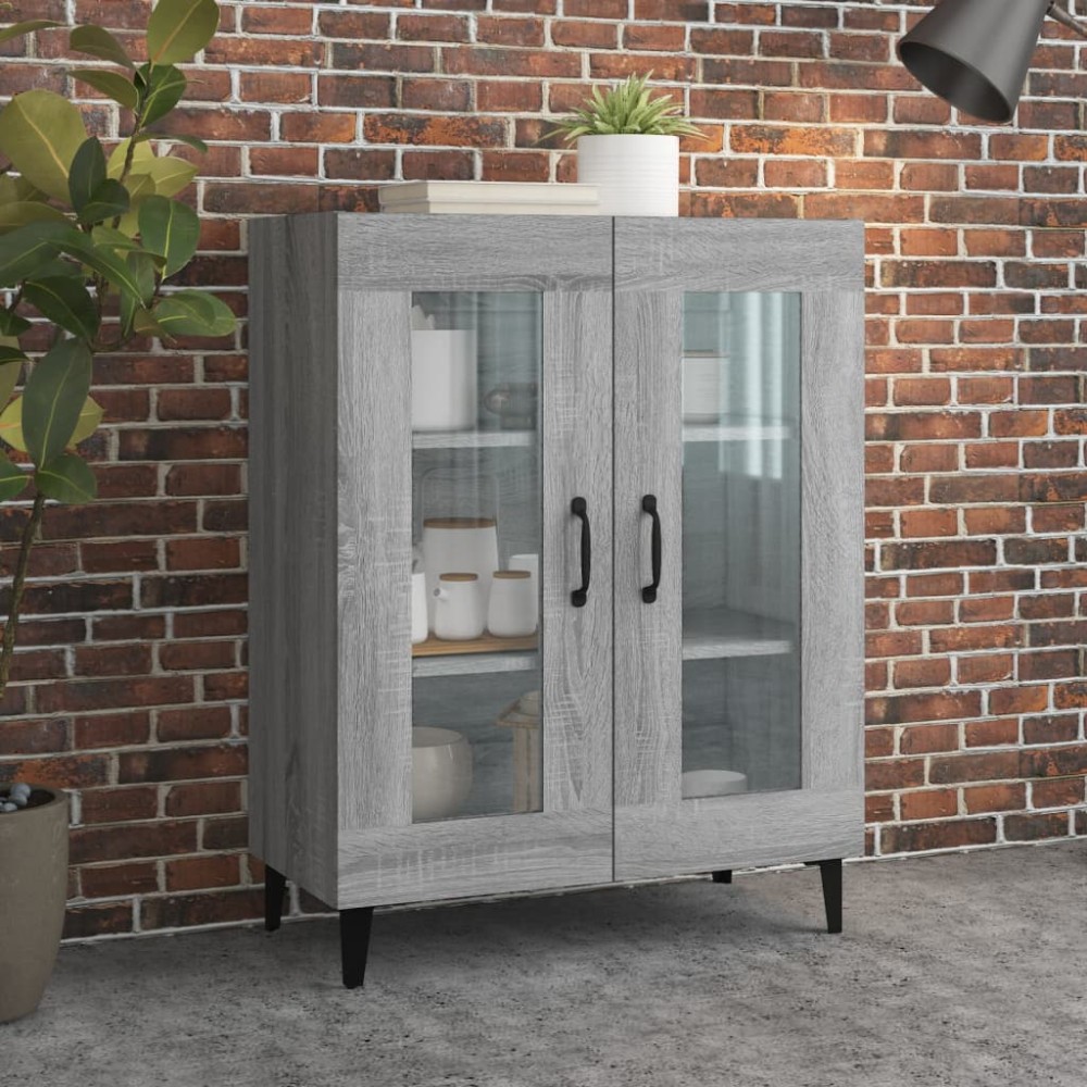 vidaXL Dulap, gri sonoma, 69,5x34x90 cm, lemn compozit