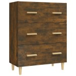 vidaXL Servantă, stejar fumuriu, 70x34x90 cm, lemn prelucrat