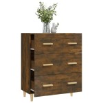 vidaXL Servantă, stejar fumuriu, 70x34x90 cm, lemn prelucrat