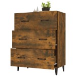 vidaXL Dulap, stejar fumuriu, 69,5x34x90 cm, lemn compozit
