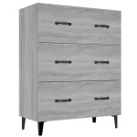 vidaXL Dulap, gri sonoma, 69,5x34x90 cm, lemn compozit