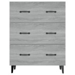 vidaXL Dulap, gri sonoma, 69,5x34x90 cm, lemn compozit