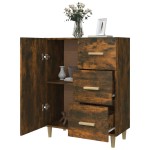 vidaXL Dulap, stejar fumuriu, 69,5x34x90 cm, lemn compozit