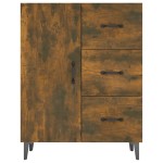 vidaXL Dulap, stejar fumuriu, 69,5x34x90 cm, lemn compozit