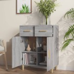 vidaXL Servantă, gri sonoma, 69,5x34x89 cm, lemn prelucrat vidaXL Servantă, gri sonoma, 69,5x34x89 cm, lemn prelucrat