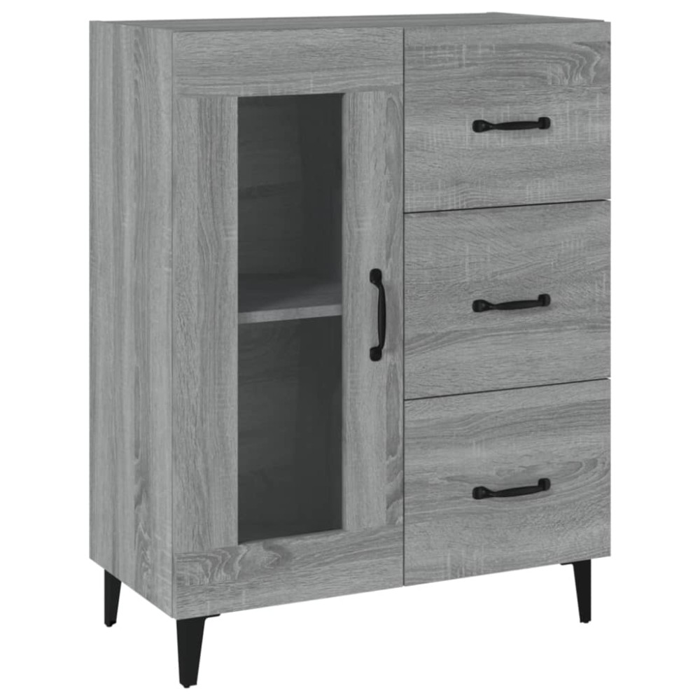 vidaXL Dulap, gri sonoma, 69,5x34x90 cm, lemn compozit