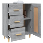 vidaXL Dulap, gri sonoma, 69,5x34x90 cm, lemn compozit