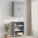 vidaXL Dulap de perete suspendat, gri sonoma, 69,5x34x90 cm