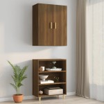 vidaXL Dulap de perete suspendat, stejar maro, 69,5x34x90 cm