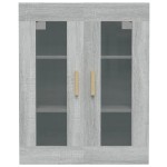vidaXL Dulap de perete suspendat, gri sonoma, 69,5x34x90 cm vidaXL Dulap de perete suspendat, gri sonoma, 69,5x34x90 cm