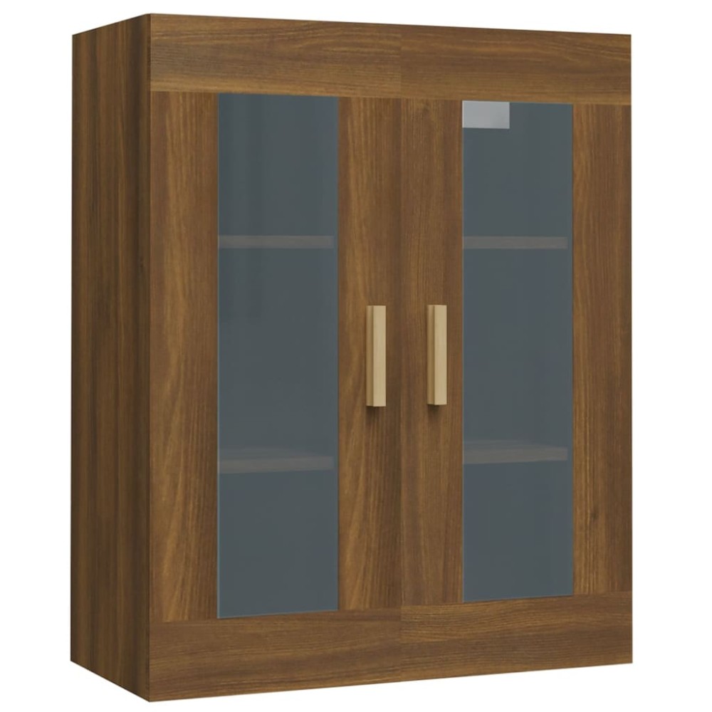 vidaXL Dulap de perete suspendat, stejar maro, 69,5x34x90 cm