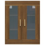 vidaXL Dulap de perete suspendat, stejar maro, 69,5x34x90 cm