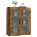 vidaXL Dulap de perete suspendat, stejar fumuriu, 69,5x34x90 cm