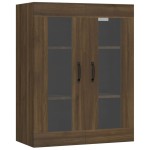 vidaXL Dulap de perete suspendat, stejar maro, 69,5x34x90 cm
