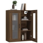 vidaXL Dulap de perete suspendat, stejar maro, 69,5x34x90 cm