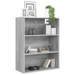vidaXL Dulap de perete suspendat, gri sonoma, 69,5x32,5x90 cm