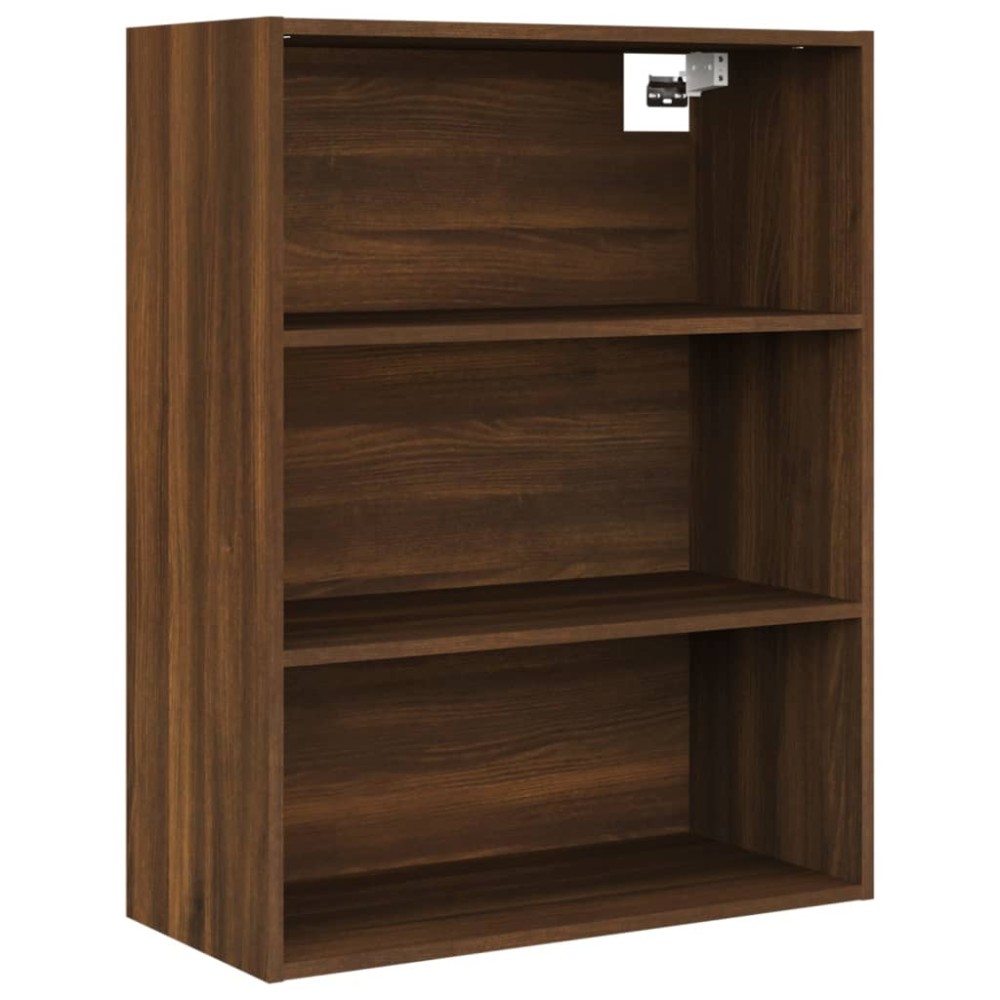 vidaXL Dulap de perete suspendat, stejar maro, 69,5x32,5x90 cm