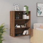 vidaXL Dulap de perete suspendat, stejar maro, 69,5x32,5x90 cm