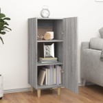 vidaXL Servantă, gri sonoma, 34,5x34x90 cm, lemn compozit vidaXL Servantă, gri sonoma, 34,5x34x90 cm, lemn compozit