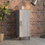 vidaXL Servantă, gri sonoma, 34,5x34x90 cm, lemn prelucrat vidaXL Servantă, gri sonoma, 34,5x34x90 cm, lemn prelucrat