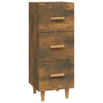 vidaXL Servantă, stejar fumuriu, 34,5x34x90 cm, lemn compozit vidaXL Servantă, stejar fumuriu, 34,5x34x90 cm, lemn compozit