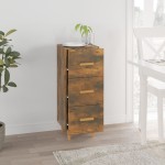 vidaXL Servantă, stejar fumuriu, 34,5x34x90 cm, lemn compozit vidaXL Servantă, stejar fumuriu, 34,5x34x90 cm, lemn compozit