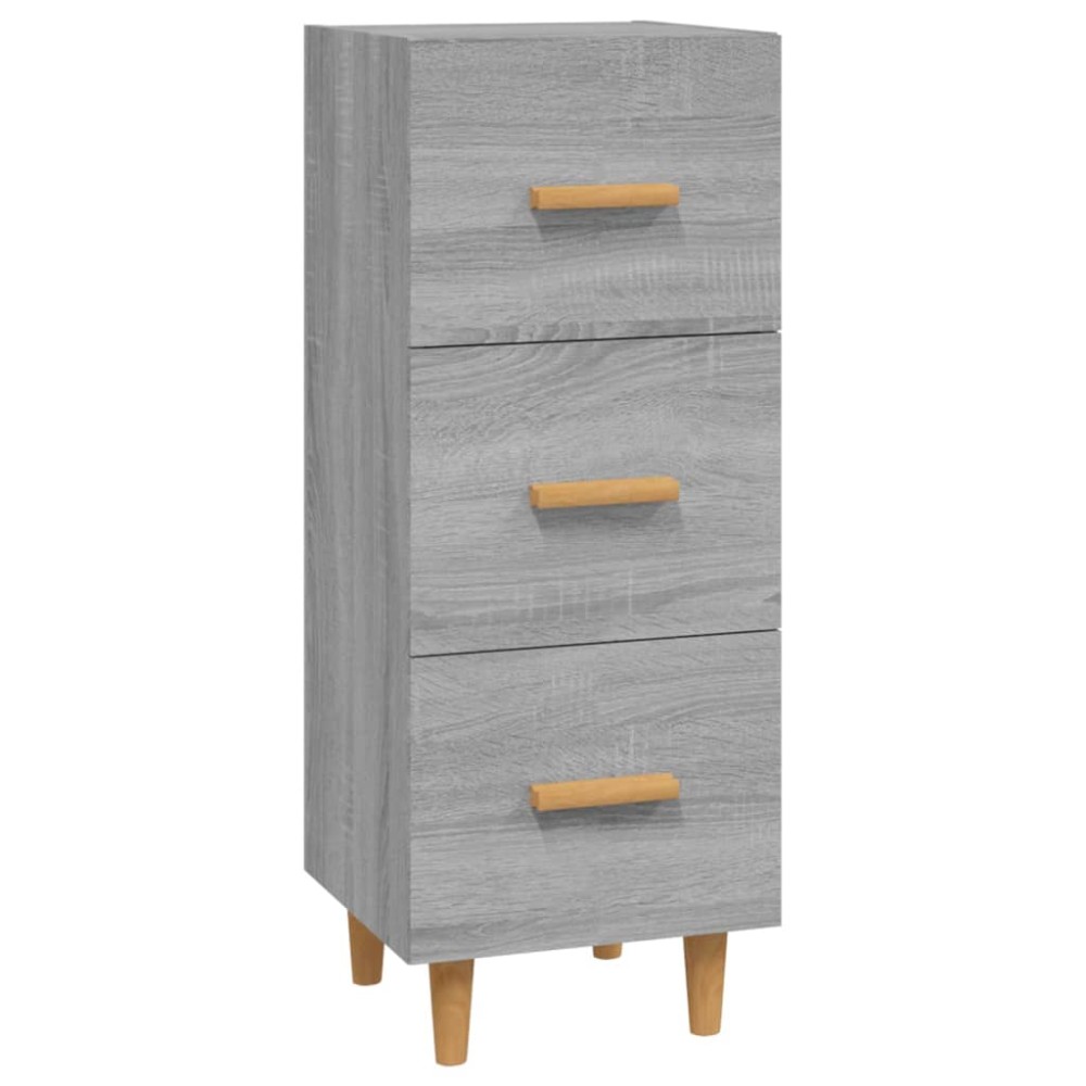 vidaXL Servantă, gri sonoma, 34,5x34x90 cm, lemn compozit