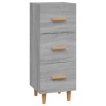 vidaXL Servantă, gri sonoma, 34,5x34x90 cm, lemn compozit vidaXL Servantă, gri sonoma, 34,5x34x90 cm, lemn compozit