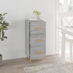 vidaXL Servantă, gri sonoma, 34,5x34x90 cm, lemn compozit vidaXL Servantă, gri sonoma, 34,5x34x90 cm, lemn compozit
