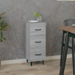 vidaXL Servantă, gri sonoma, 34,5x34x90 cm, lemn compozit vidaXL Servantă, gri sonoma, 34,5x34x90 cm, lemn compozit