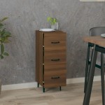 vidaXL Servantă, stejar maro, 34,5x34x90 cm, lemn compozit