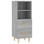 vidaXL Servantă, gri sonoma, 34,5x34x90 cm, lemn compozit vidaXL Servantă, gri sonoma, 34,5x34x90 cm, lemn compozit