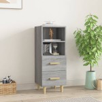 vidaXL Servantă, gri sonoma, 34,5x34x90 cm, lemn compozit vidaXL Servantă, gri sonoma, 34,5x34x90 cm, lemn compozit