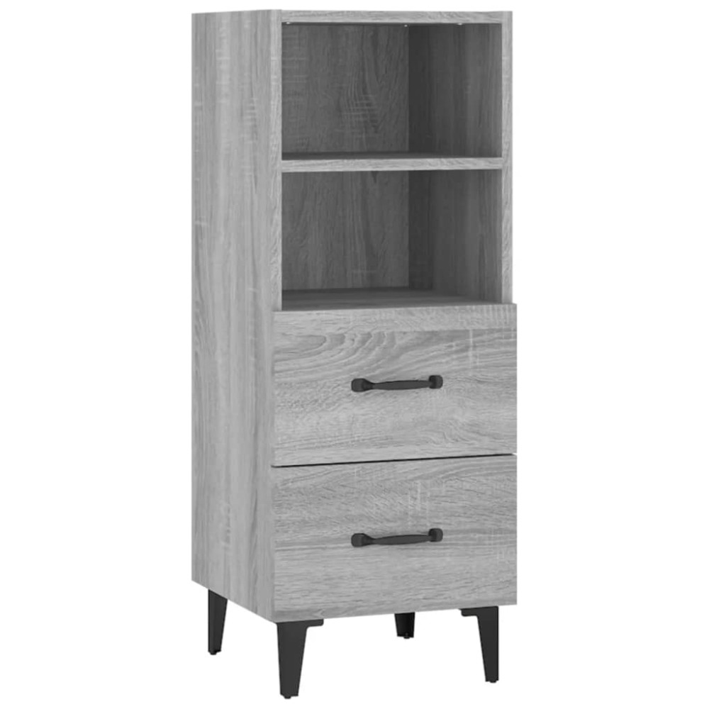 vidaXL Servantă, gri sonoma, 34,5x34x90 cm, lemn compozit