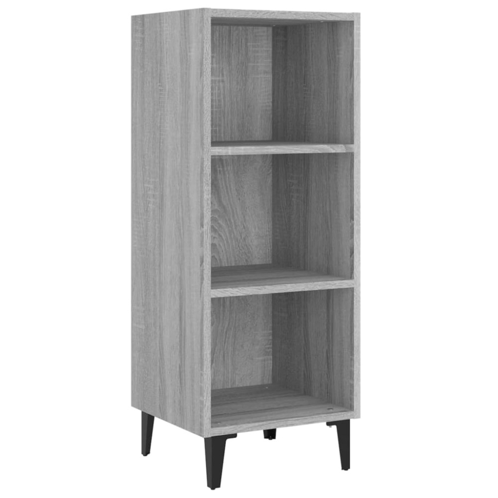 vidaXL Servantă, gri sonoma, 34,5x32,5x90 cm, lemn compozit
