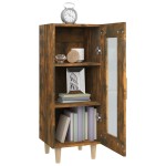 vidaXL Servantă, stejar fumuriu, 34,5x34x90 cm, lemn compozit