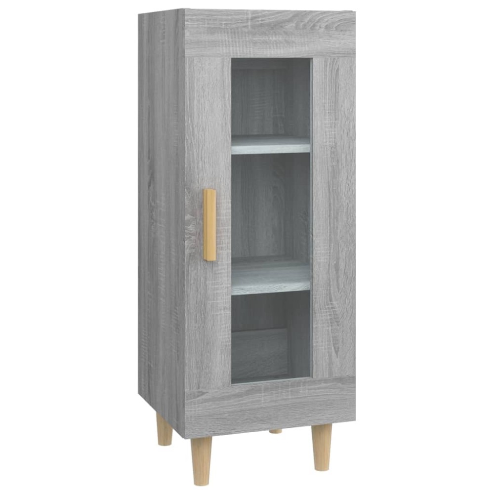 vidaXL Servantă, gri sonoma, 34,5x34x90 cm, lemn compozit