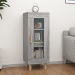 vidaXL Servantă, gri sonoma, 34,5x34x90 cm, lemn compozit vidaXL Servantă, gri sonoma, 34,5x34x90 cm, lemn compozit