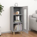 vidaXL Servantă, gri sonoma, 34,5x34x90 cm, lemn compozit vidaXL Servantă, gri sonoma, 34,5x34x90 cm, lemn compozit