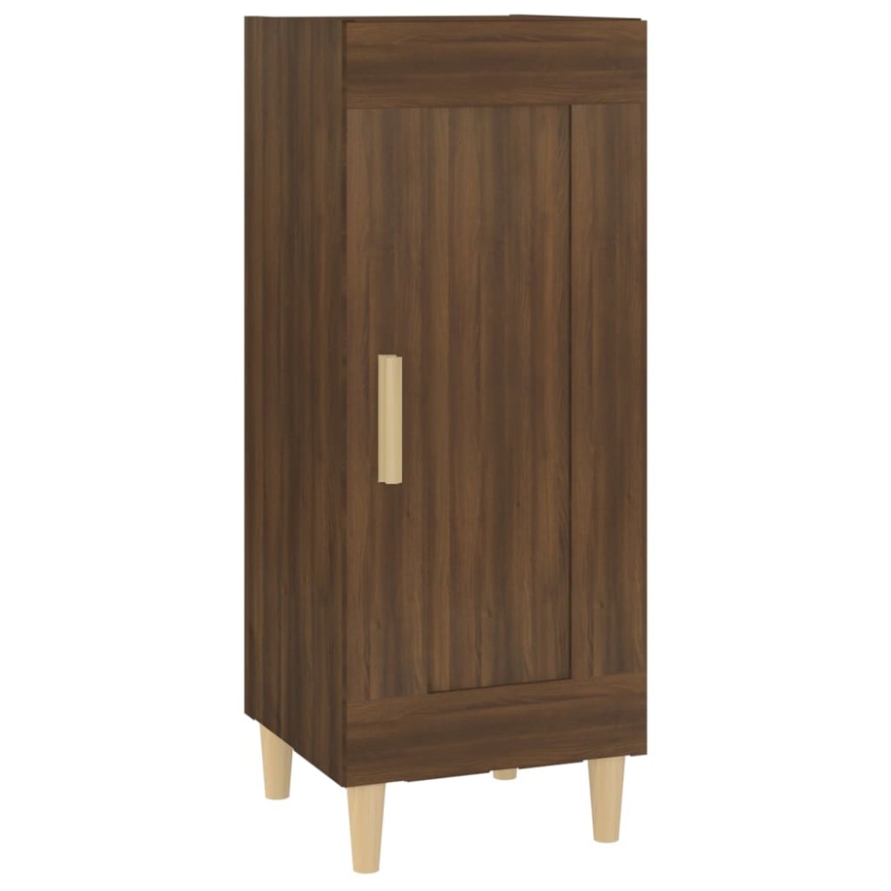 vidaXL Servantă, stejar maro, 34,5x34x90 cm, lemn compozit