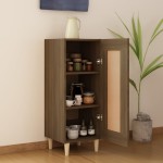 vidaXL Servantă, stejar maro, 34,5x34x90 cm, lemn compozit