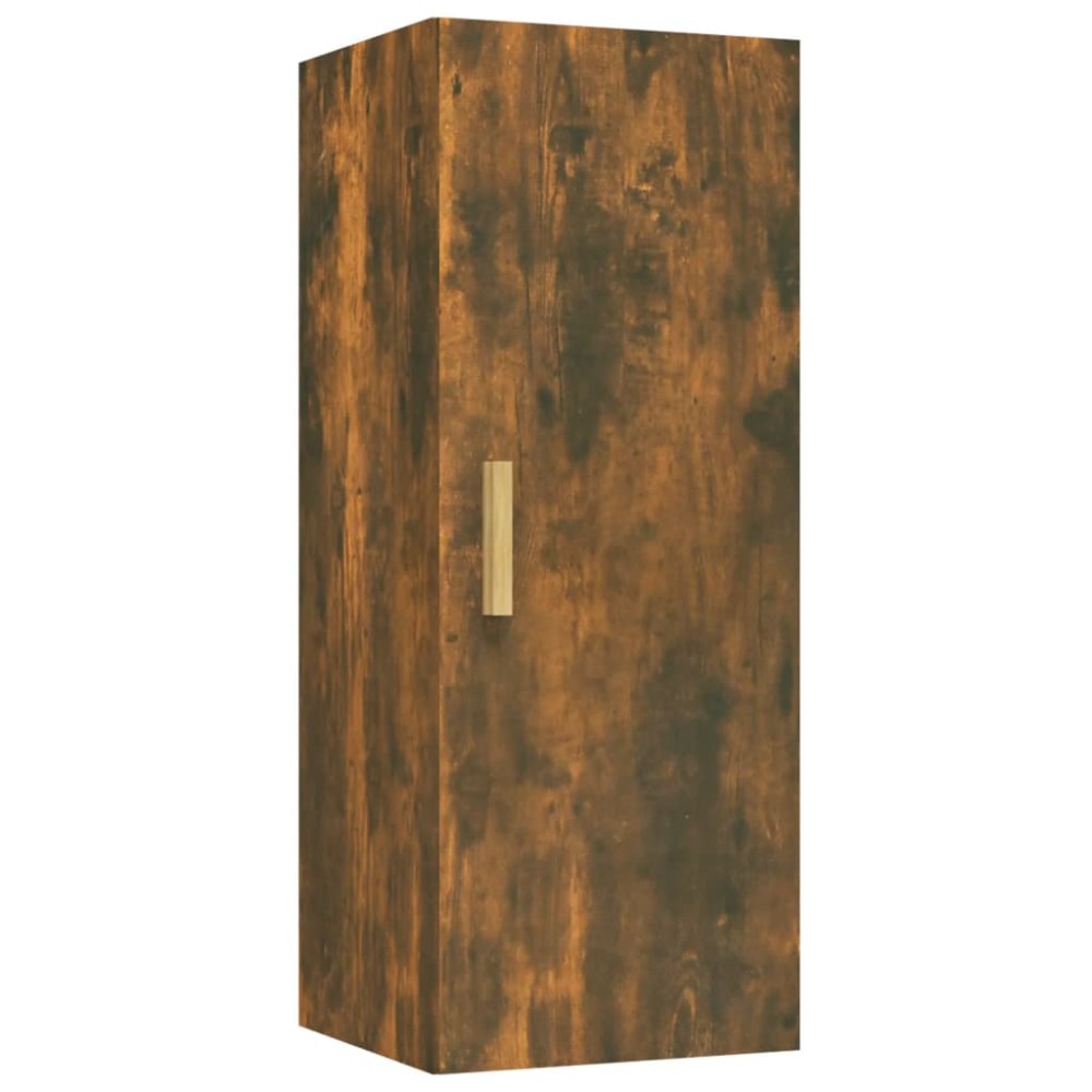 vidaXL Dulap de perete, stejar fumuriu, 34,5x34x90 cm, lemn compozit