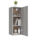 vidaXL Dulap de perete, gri sonoma, 34,5x34x90 cm, lemn compozit vidaXL Dulap de perete, gri sonoma, 34,5x34x90 cm, lemn compozit