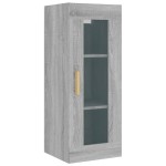 vidaXL Dulap de perete suspendat, gri sonoma, 34,5x34x90 cm