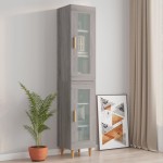 vidaXL Dulap de perete suspendat, gri sonoma, 34,5x34x90 cm