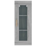 vidaXL Dulap de perete suspendat, gri sonoma, 34,5x34x90 cm