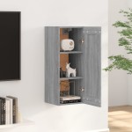 vidaXL Dulap de perete, gri sonoma, 35x34x90 cm, lemn compozit vidaXL Dulap de perete, gri sonoma, 35x34x90 cm, lemn compozit