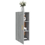 vidaXL Dulap de perete, gri sonoma, 35x34x90 cm, lemn compozit vidaXL Dulap de perete, gri sonoma, 35x34x90 cm, lemn compozit